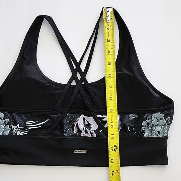 Athletic Works Dri-More Tech Black Floral Sports Bra Size Large - Picture 12 of 15